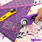 Rotary Cutter Set, Nicecho Sewing Quilting Supplies, 45mm & 28 mm Fabric Cutters - Image 7