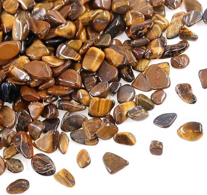 Decorative Rocks, 1 Lb/460g Tiger's Eye Stones Irregular Gem Pebbles Quartz - Image 3