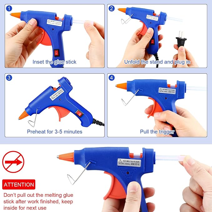 Zhengmy 2 Pieces Mini Hot Glue Gun - Image 5