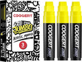 Coogert 3Pcs Yellow Jumbo Poster Markers, 15MM Thick Permanent Acrylic Graffiti by CoogertPaintPens