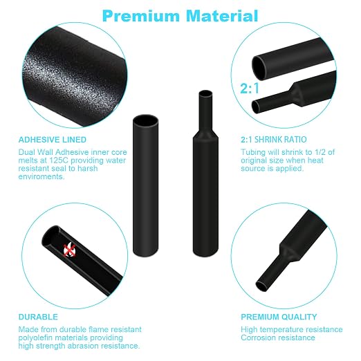 900Pcs Wire Heat Shrink Tubing Kit, Industrial Heat-Shrink Tubing - Image 3