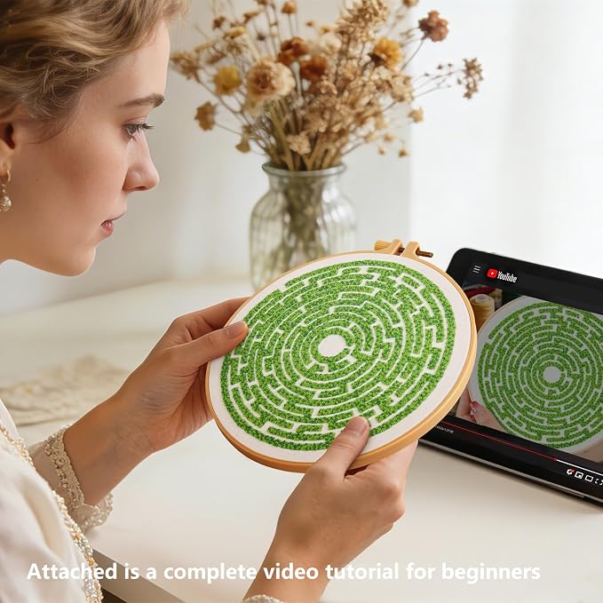 Maze Embroidery Kits for Beginners Adults Funny Hand Embroidery Art Kits - Image 3