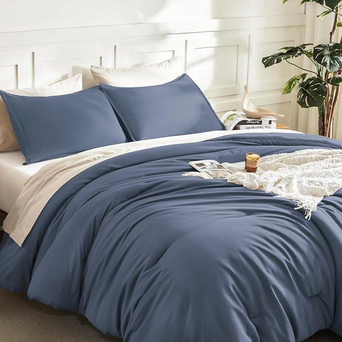 Litanika Twin XL Comforter Set Slate Blue, 2 Pieces Extra Long Dorm Bedding Sets - Image 5