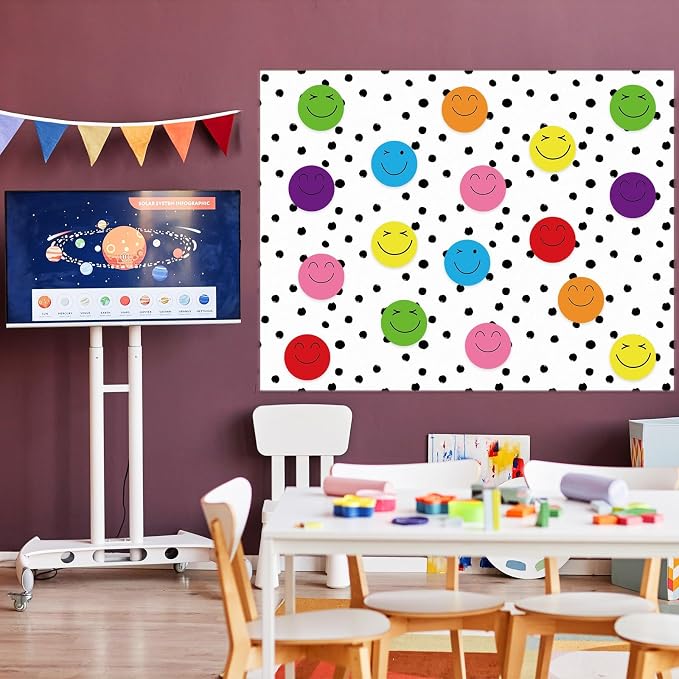 Qyeahkj Black Dot Bulletin Board Paper Roll Black Polka Dot Bulletin Board - Image 7