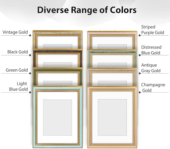 Golden State Art, 11x14 Ornate Picture Frame Holds 8x10 Photo, build-in hangers - Image 9