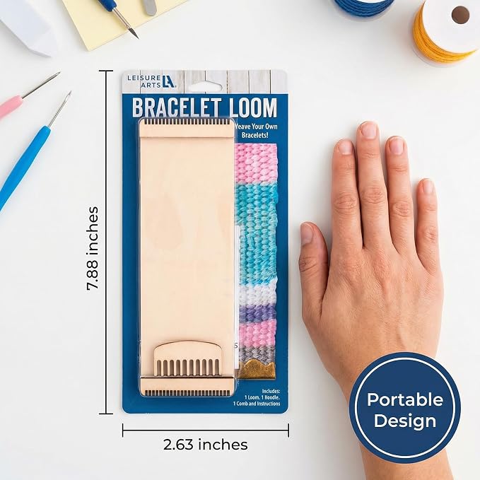 Leisure Arts Loom Bracelet Weaving, Bracelet Maker, Weaving Loom, Bead Loom - Image 5
