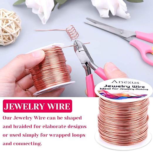 anezus 18 Gauge Jewelry Wire for Jewelry Making, Craft Wire Tarnish Resistant - Image 4