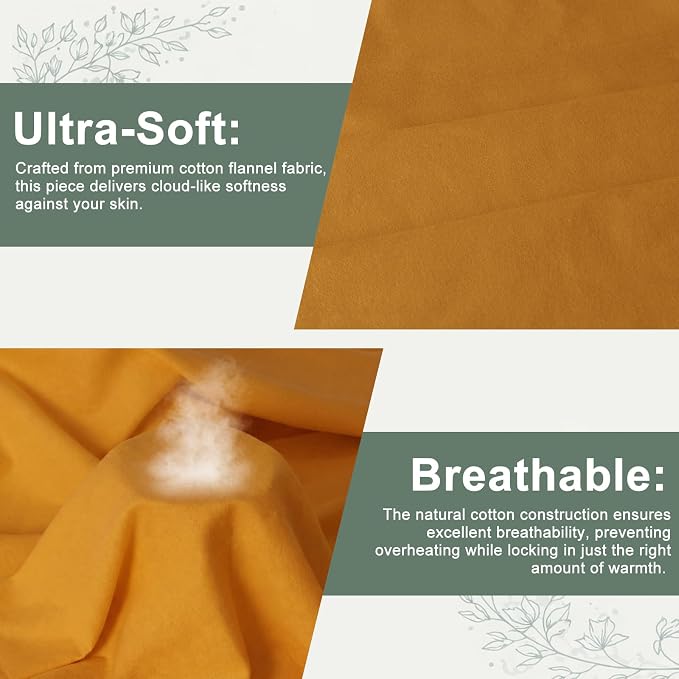 59”W Cotton Flannel Fabric, Super Soft 150GSM, Medium Weight Solid Arts & - Image 3