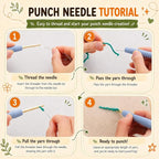Punch Needle Kit for Beginners – Calf Punch Stitching Kit for Adults, DIY - Image 8