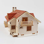 Desktop Wooden Model Kit Garden House A - Image 9