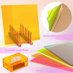 Adrattnay 4Pcs Acrylic Sheets Fluorescent Neon Colored Acrylic 12 x 12in | 1/8" - Image 5