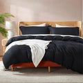 Nestl Black Duvet Cover Queen Size by Nestl