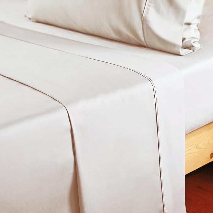 Cotton Twin Flat Sheet Only, 600 Thread Count 100% Egyptian Cotton Top Sheet - Image 7