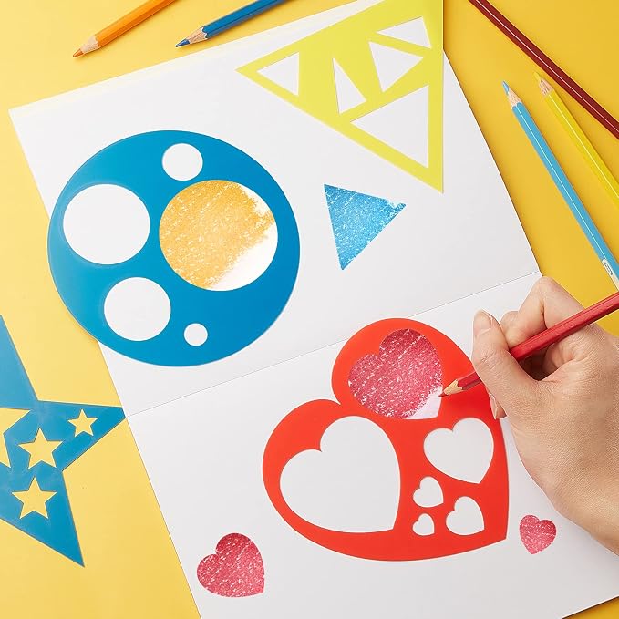 12 Pieces Geometric Stencils Template Set - Image 6