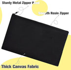 ZeeDix Canvas Zipper Pouch Bulk – 8.3 x 5 Inches Cotton Canvas Pouches - Image 3