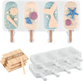 Sakolla Large Silicone Popsicle Molds Set of 3, Oval 4 Cavities Homemade Ice by Sakolla