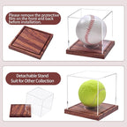 LITY Baseball Display Case, No Assembly Required Clear Cube Tennis Ball Holder - Image 3