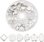 PandaHall Elite 120 Pcs 304 Stainless Steel Flat Blank Stamping Tag Pendants by PHPandaHall