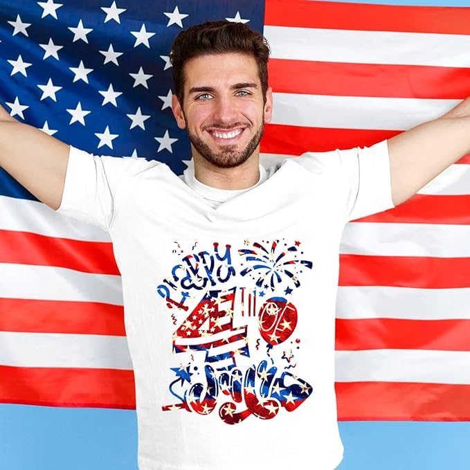 Tintnut USA Flag Heat Transfer Vinyl- 10 Pcs 12x10in Iron on Vinyl | 10x12in - Image 6