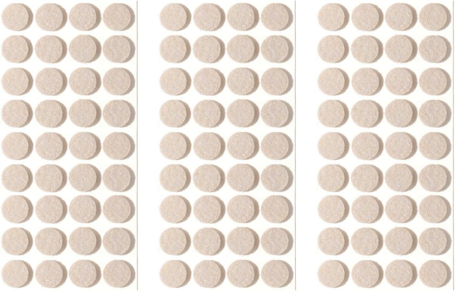 Furnigear Felt Furniture Pads for Hardwood Floors - Self Adhesive Chair Felt Pad, Floor Protector for Furniture Feet, Furniture Sliders Moving Furniture Smoothly, Anti Scratch 108 Pcs 5/8" Round Beige