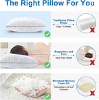Cooling Pillows Standard Size Set of 2, Shredded Memory Foam Pillows, - Image 6