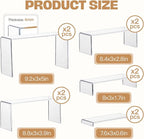 Goabroa 2 Sets 10 Pcs Clear Display Risers, Rectangular Risers Display Stands - Image 3