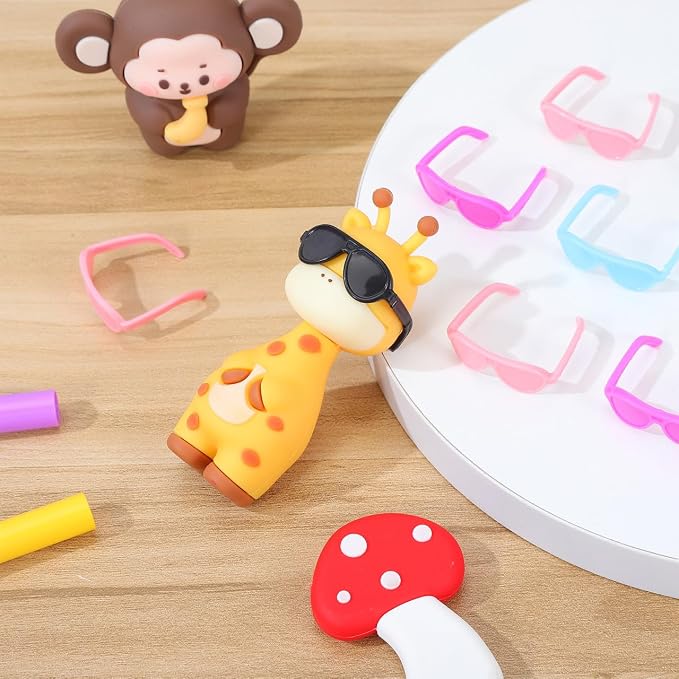 TOYANDONA 60pcs Doll Sunglasses, 4 Colors Glasses Doll Eyeglasses Miniature - Image 6