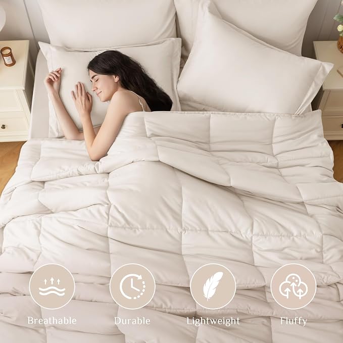 JOLLYVOGUE California King Comforter Set, Ultra-Soft Bed in a Bag Cal King Size - Image 2