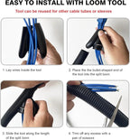 25ft - 1 inch Flame Retardant Split Wire Loom Tubing - High Temp Flexible Wire - Image 7