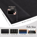 Black Fabric Sheet 108" X 36", 1.4mm Thick Large Soft Durable Flexible Craft - Image 2