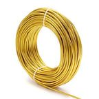 Fashewelry 82 Feet 9 Gauge Round Aluminum Wire 3mm Golden Bendable Metal Craft - Image 3