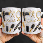 Hairapist With Hairstylist Mug Personalized Name, Hair Stylist Gift Idea - Image 4