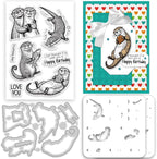 4Pcs Clear Stamps and Cut Dies Set by ACRNIGHEET