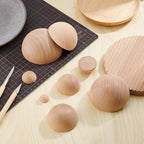 BENECREAT 8Pcs 8 Sizes Half Round Pottery Tools Set, Wooden Ceramic Top Tool - Image 5