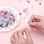 Quefe 500pcs Craft Beads in Ink Patterns - Image 3