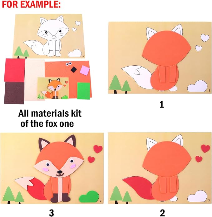 Lovyan 3D EVA Foam Stickers for Toddlers 12PCS Sticky Foam DIY Craft Preschool - Image 3