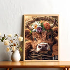 Mosaflare 5D Diamond Art Kits for Adults, Highland Cow Diamond Painting for - Image 4