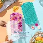 Azyh Ice Cube Trays for Freezer, 2 Pack Ice Cube Tray - Image 2