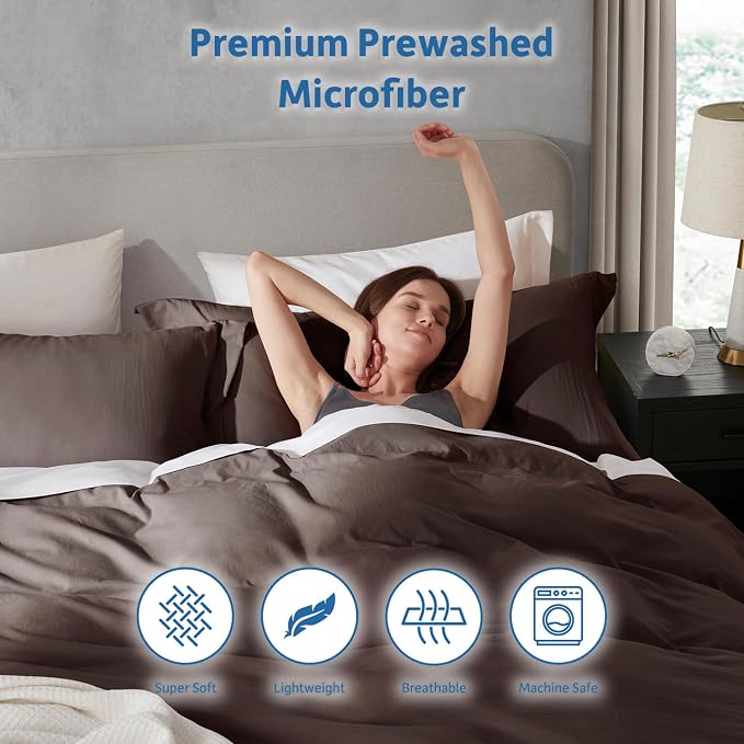 Nestl Chocolate Brown Duvet Cover Full Size - Image 6