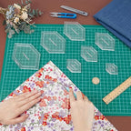 BENECREAT 16 Pcs Honeycomb Quilting Template, Acrylic Quilting Templates Rulers - Image 4