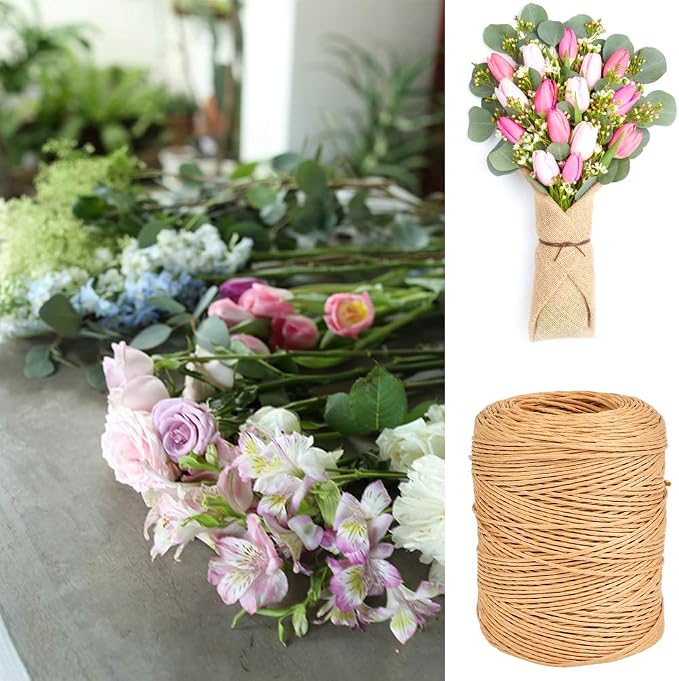 TIMESETL 656 Feet Floral Bind Wire Rustic Vine Wrapping Wire, Paper Covered - Image 8