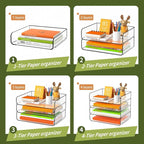 FANXIYQ 4-Tier Acrylic Paper Tray Organizer - Image 6
