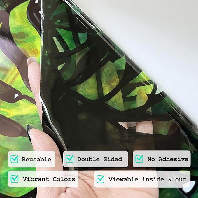 Original Hand Drawn Window Cling Film Stained Glass Border - Image 5