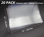 20PCS 4 Mil Blank Mylar Stencil Sheets, 12 X 12 Inch Clear Plastic Sheets - Image 2