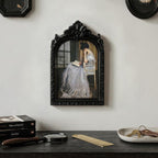 5x7 Vintage Black Picture Frame, Ornate Arched Photo Frame, Glass Front - Image 3
