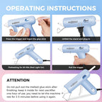 Mini Hot Glue Gun Set with 30 Glue Sticks, Fast Preheating Hot Melt - Image 5