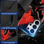for Samsung Galaxy S26 Ultra Case, Cool Dinosaur Red Black Pattern Glossy 2 in - Image 3