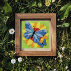 DOODLREAM Butterfly on Sunflower DIY Punch Needle Embroidery Kit - Image 6
