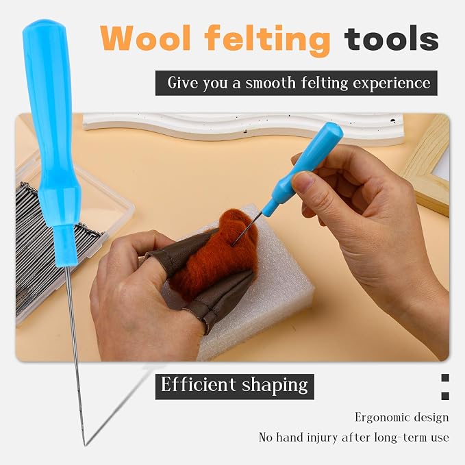 QMNNMA 100Pcs Needle Felting Needles, Needle Felting Tools, Wool Felting Needles - Image 5