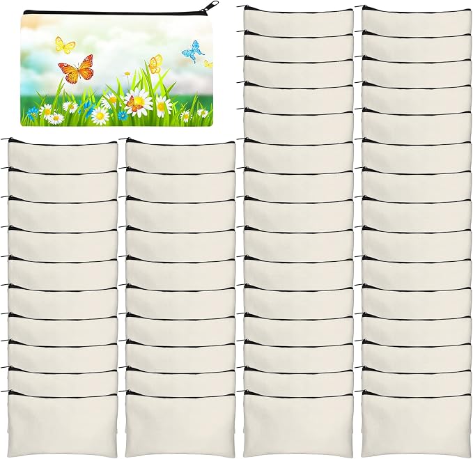 Legigo Blank Canvas Bag Zipper Pouch Makeup Bags Bulk by Legigo